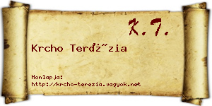 Krcho Terézia névjegykártya