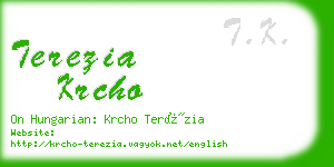 terezia krcho business card